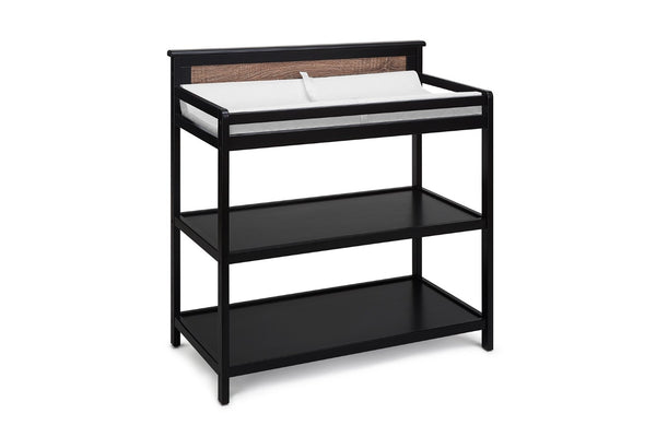 English Elm Connelly Nursery Changing Table Two-Tone Walnut Open Shelf Convertible Storage Unit B022P204830