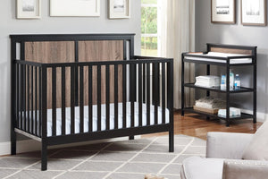 English Elm Connelly Nursery Changing Table Two-Tone Walnut Open Shelf Convertible Storage Unit B022P204830