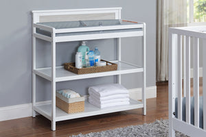 English Elm Connelly Nursery Changing Table with Open Shelves and Safety Rails in Two Tone Finish B022P204833