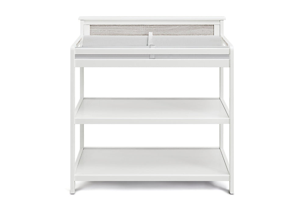 English Elm Connelly Nursery Changing Table with Open Shelves and Safety Rails in Two Tone Finish B022P204833