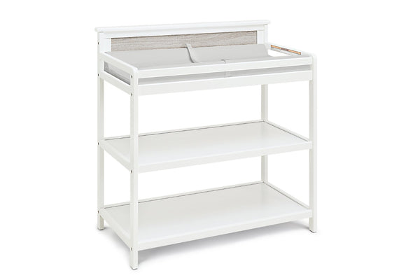 English Elm Connelly Nursery Changing Table with Open Shelves and Safety Rails in Two Tone Finish B022P204833