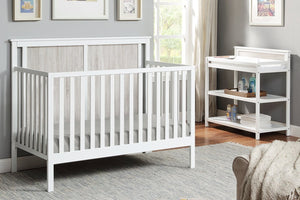 English Elm Connelly Nursery Changing Table with Open Shelves and Safety Rails in Two Tone Finish B022P204833