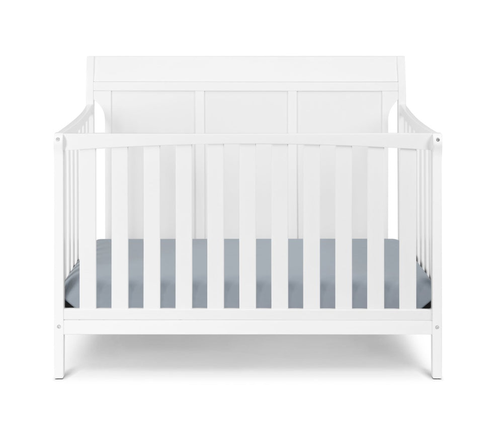 English Elm Shailee Convertible Sleigh Crib Solid Wood Nursery Piece Grows with Your Child White B022P204841