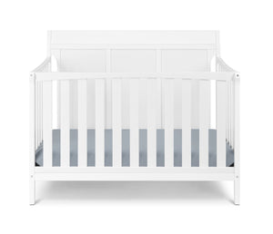 English Elm Shailee Convertible Sleigh Crib Solid Wood Nursery Piece Grows with Your Child White B022P204841