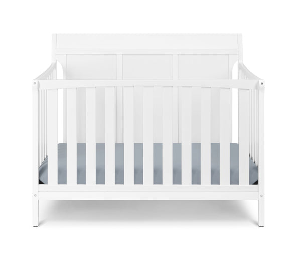 English Elm Shailee Convertible Sleigh Crib Solid Wood Nursery Piece Grows with Your Child White B022P204841