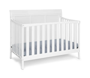 English Elm Shailee Convertible Sleigh Crib Solid Wood Nursery Piece Grows with Your Child White B022P204841