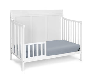 English Elm Shailee Convertible Sleigh Crib Solid Wood Nursery Piece Grows with Your Child White B022P204841