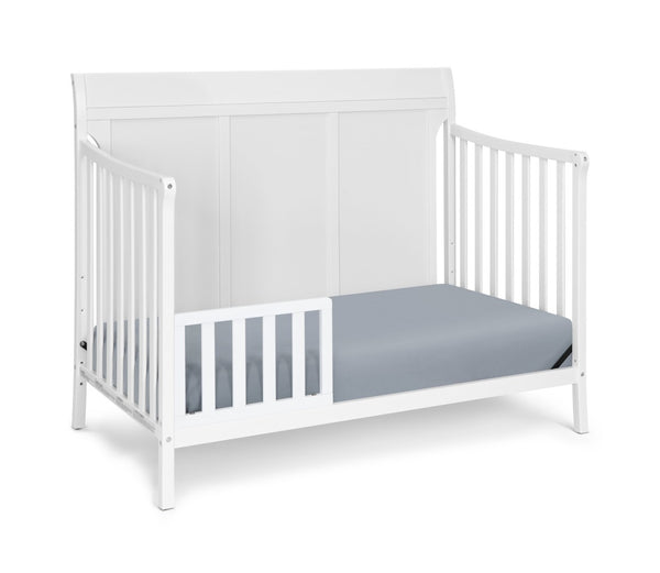 English Elm Shailee Convertible Sleigh Crib Solid Wood Nursery Piece Grows with Your Child White B022P204841