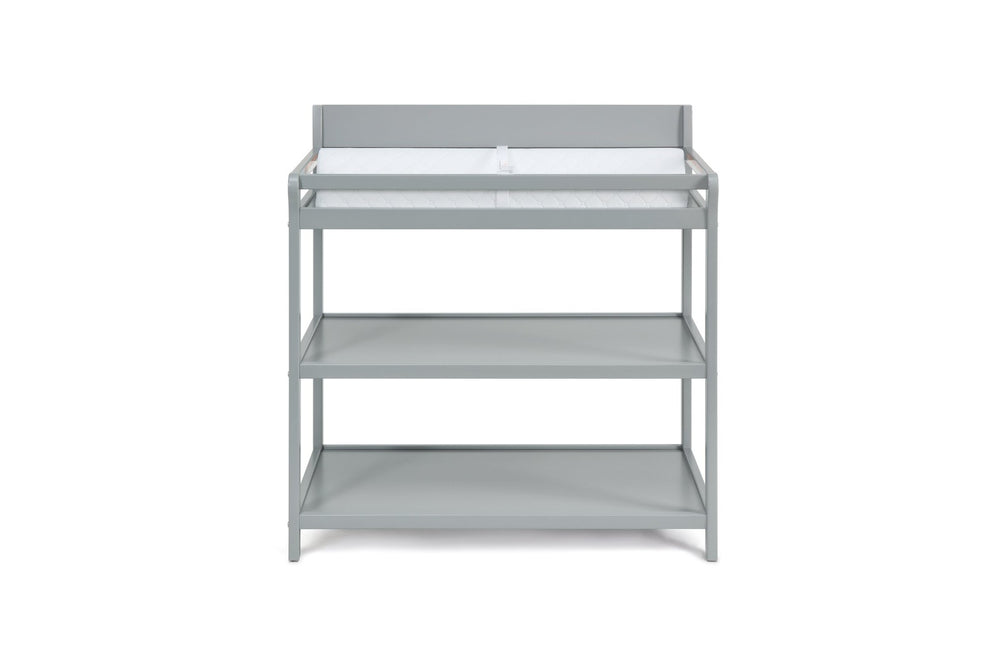 English Elm Shailee Nursery Changing Table with Safety Rails Open Shelves Solid Wood Gray Finish B022P204843