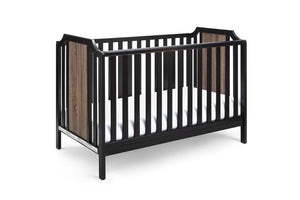 English Elm Brees Island Convertible Crib Belgrave Curves Dual Tone Veneer Nursery Centerpiece Black Brown B022P204860