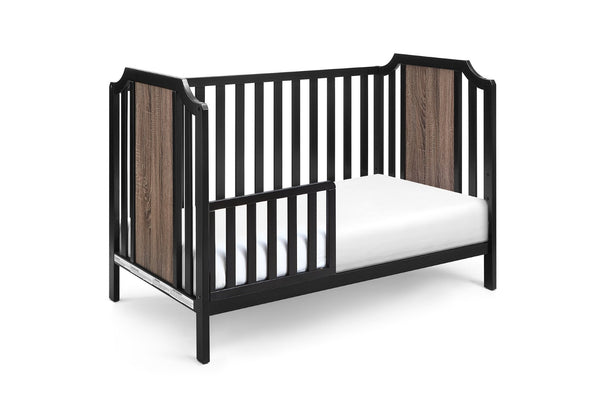 English Elm Brees Island Convertible Crib Belgrave Curves Dual Tone Veneer Nursery Centerpiece Black Brown B022P204860