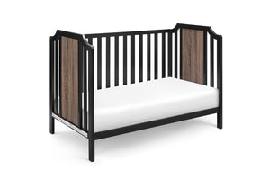 English Elm Brees Island Convertible Crib Belgrave Curves Dual Tone Veneer Nursery Centerpiece Black Brown B022P204860
