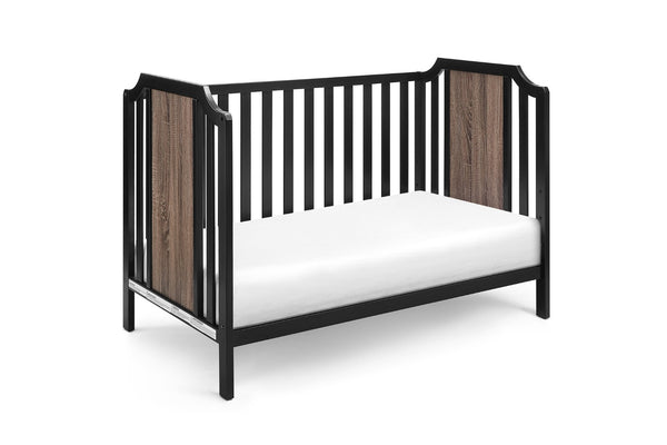 English Elm Brees Island Convertible Crib Belgrave Curves Dual Tone Veneer Nursery Centerpiece Black Brown B022P204860