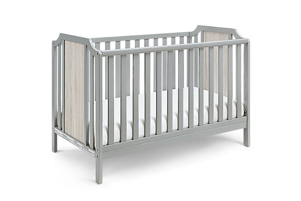 English Elm Brees Island Convertible Crib Belgrave Curves Dual Tone Veneer Nursery Centerpiece Grey B022P204861