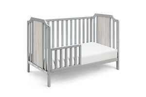 English Elm Brees Island Convertible Crib Belgrave Curves Dual Tone Veneer Nursery Centerpiece Grey B022P204861