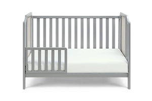 English Elm Brees Island Convertible Crib Belgrave Curves Dual Tone Veneer Nursery Centerpiece Grey B022P204861
