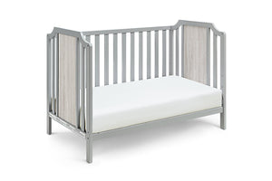 English Elm Brees Island Convertible Crib Belgrave Curves Dual Tone Veneer Nursery Centerpiece Grey B022P204861