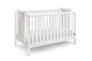 English Elm Brees Island Convertible Crib Belgrave Curves Dual Tone Veneer Nursery Centerpiece White+gray B022P204863