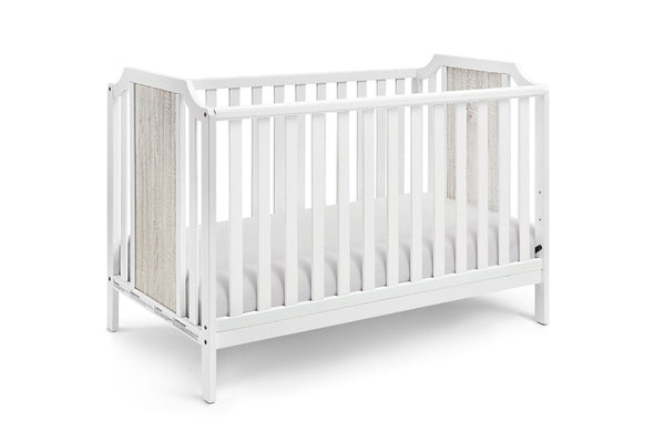 English Elm Brees Island Convertible Crib Belgrave Curves Dual Tone Veneer Nursery Centerpiece White+gray B022P204863