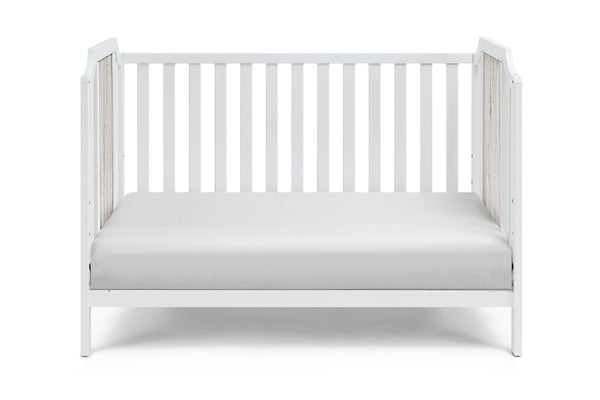 English Elm Brees Island Convertible Crib Belgrave Curves Dual Tone Veneer Nursery Centerpiece White+gray B022P204863