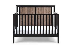 English Elm Connelly Suite Bebe Convertible Crib with Dual Tone Veneer Finish for Modern Nursery Black Brown B022P204864