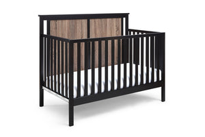 English Elm Connelly Suite Bebe Convertible Crib with Dual Tone Veneer Finish for Modern Nursery Black Brown B022P204864
