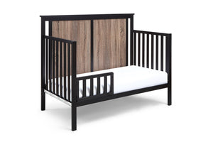 English Elm Connelly Suite Bebe Convertible Crib with Dual Tone Veneer Finish for Modern Nursery Black Brown B022P204864