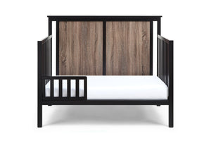 English Elm Connelly Suite Bebe Convertible Crib with Dual Tone Veneer Finish for Modern Nursery Black Brown B022P204864