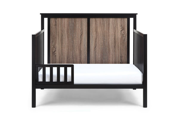 English Elm Connelly Suite Bebe Convertible Crib with Dual Tone Veneer Finish for Modern Nursery Black Brown B022P204864