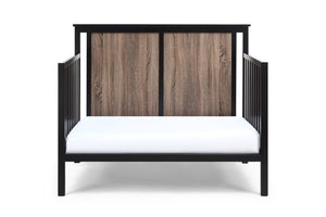 English Elm Connelly Suite Bebe Convertible Crib with Dual Tone Veneer Finish for Modern Nursery Black Brown B022P204864
