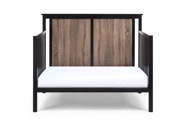 English Elm Connelly Suite Bebe Convertible Crib with Dual Tone Veneer Finish for Modern Nursery Black Brown B022P204864