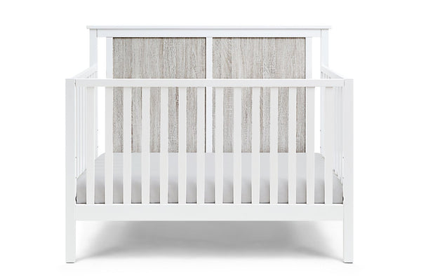 English Elm Connelly Suite Bebe Convertible Crib with Dual Tone Veneer Finish for Modern Nursery White+gray B022P204867