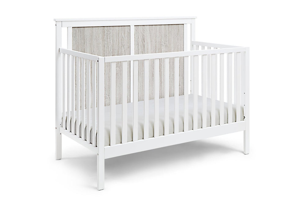 English Elm Connelly Suite Bebe Convertible Crib with Dual Tone Veneer Finish for Modern Nursery White+gray B022P204867