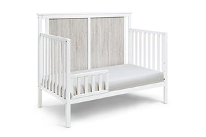 English Elm Connelly Suite Bebe Convertible Crib with Dual Tone Veneer Finish for Modern Nursery White+gray B022P204867