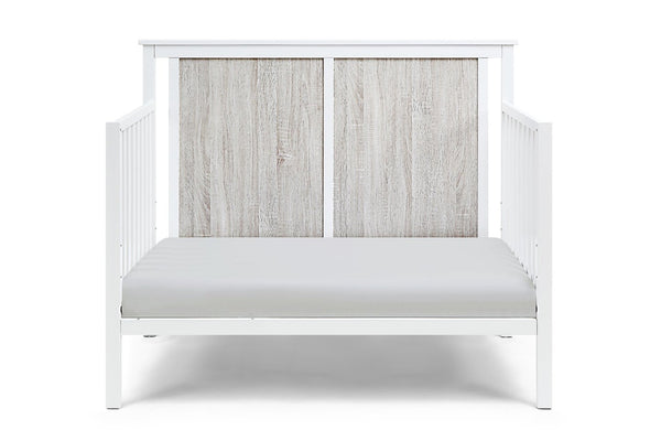 English Elm Connelly Suite Bebe Convertible Crib with Dual Tone Veneer Finish for Modern Nursery White+gray B022P204867