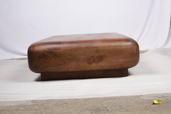 English Elm Low Solid Wood Round Coffee Table Handcrafted for Floor Seating and Modern Living B024P357589