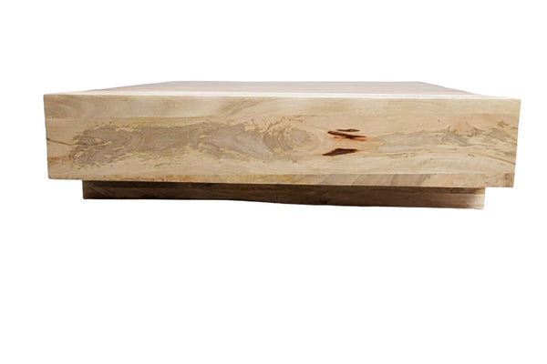 English Elm Dual Tone Solid Wood Coffee Table Low Profile Handcrafted Rectangular Living Room Accent B024P357594