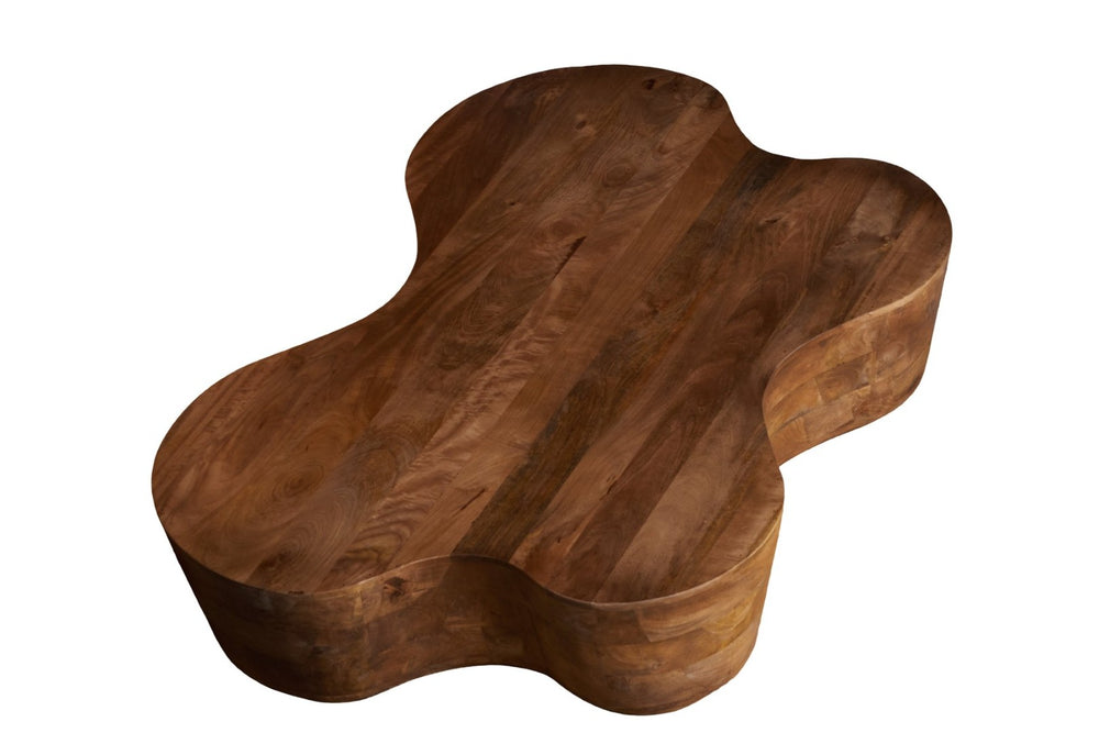 English Elm Free Form Solid Wood Live Edge Coffee Table Handcrafted Organic Modern Living Room B024P430791