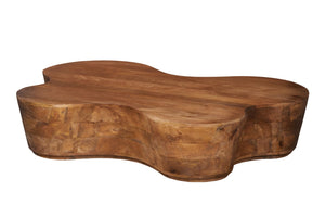 English Elm Free Form Solid Wood Live Edge Coffee Table Handcrafted Organic Modern Living Room B024P430791