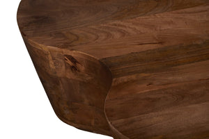 English Elm Free Form Solid Wood Live Edge Coffee Table Handcrafted Organic Modern Living Room B024P430791