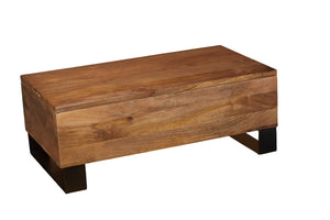 English Elm Solid Wood Handcrafted Lift Top Coffee Table with Hidden Storage for Living Rooms B024P430796