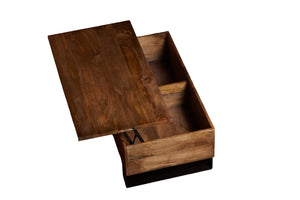 English Elm Solid Wood Handcrafted Lift Top Coffee Table with Hidden Storage for Living Rooms B024P430796