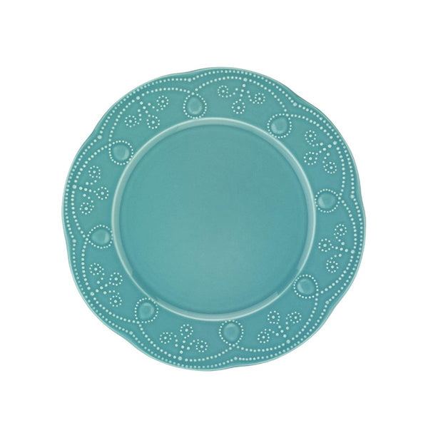 English Elm Fulya 12 Piece Porcelain Dinnerware Set Microwave Safe Contemporary Table Service Turquoise B029119647