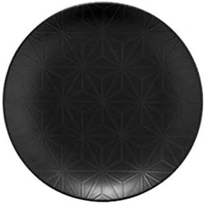 English Elm Fulya 12 Piece Porcelain Dinnerware Set Microwave Safe Contemporary Table Service Black B029119648