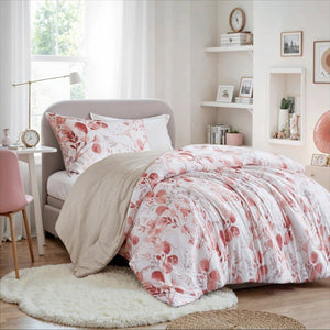 English Elm 2-piece Reversible Botanical Seersucker Comforter Set Twin Floral Garden Bedroom B035P408439