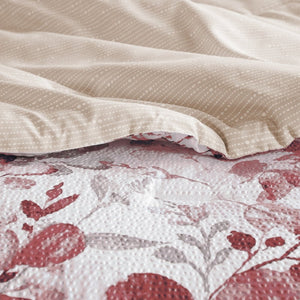 English Elm 2-piece Reversible Botanical Seersucker Comforter Set Twin Floral Garden Bedroom B035P408439