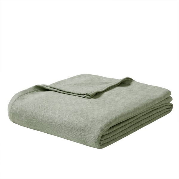 English Elm 1-Piece King Rayon Cotton Blanket Diamond Jacquard Weave Breathable Bamboo Blend Throw B035P437480