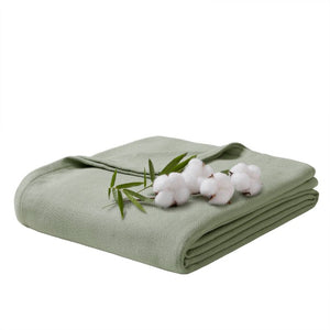 English Elm 1-Piece King Rayon Cotton Blanket Diamond Jacquard Weave Breathable Bamboo Blend Throw B035P437480