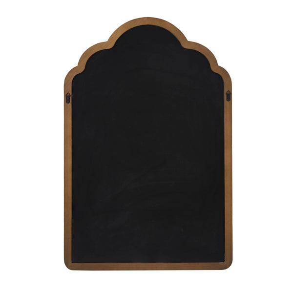 English Elm 1 Scalloped Pine Wood Wall Mirror Sculptural Frame for Entryway Bedroom or Living Room B035P529027