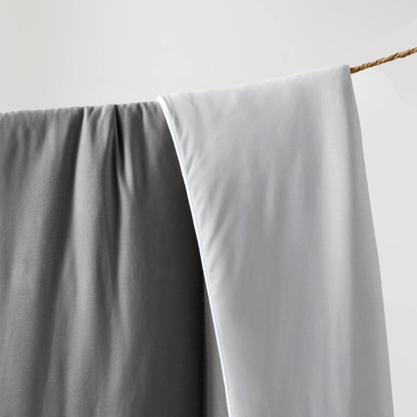 English Elm 1 King Cooling Comforter Jersey Knit Shell Bamboo Blend Fill Reversible Design Grey B035P529030